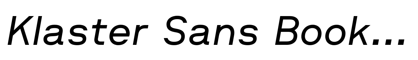 Klaster Sans Book Italic